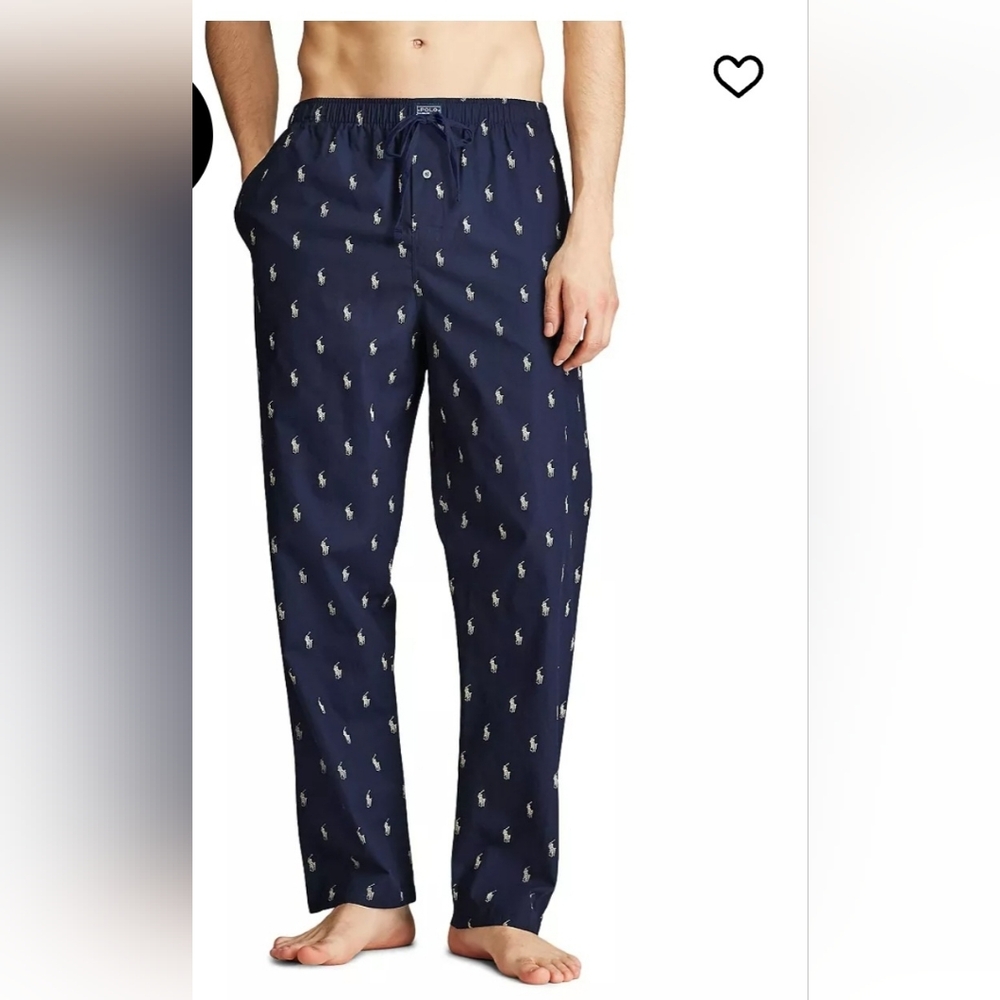 Polo by Ralph Lauren Men's Black Cotton Pajama Pants 1X